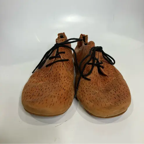 Nancy Bird Morton flats lace up brown leather casual boho neutral womens size 42