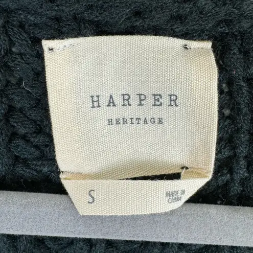Harper Heritage Green Open Cardigan Sweater Small