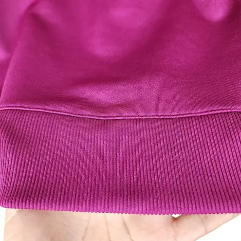 Reebok  Zip-Up Hoodie Fitted Sweatshirt Running Sport Jacket Purple Black Size L