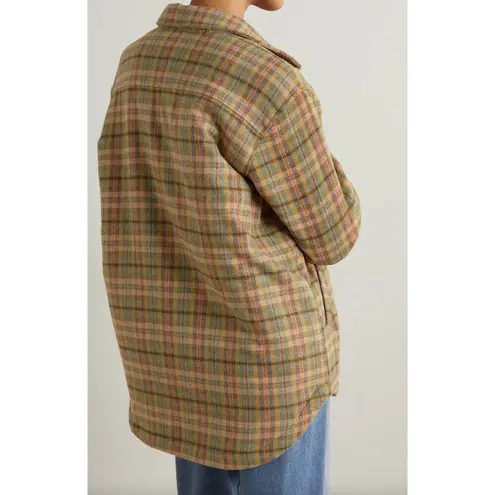 The Great. The State Park Shirt Jacket Flannel Plaid Shacket Size 1 / Small Brown