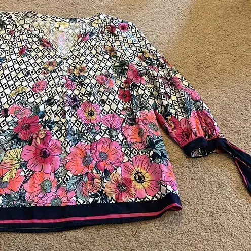 Anthropologie Fig & flower small colorful blouse
