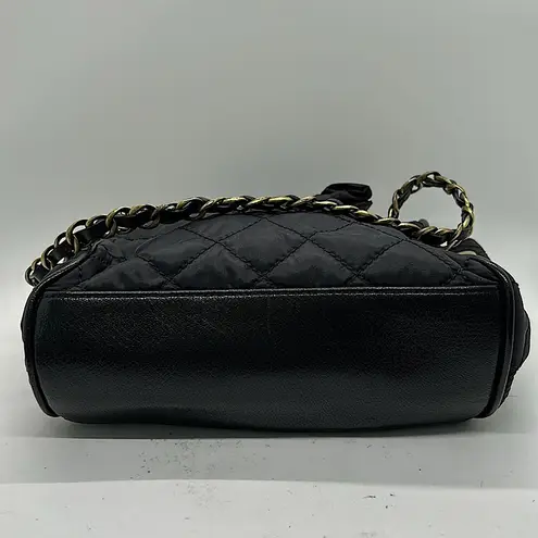 Moschino Luxurious Black Quilted Bow Chain Handles Handbag Purse 🌺🌺