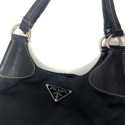 Prada  Tessuto Nylon Hamal Shoulder Bag Black