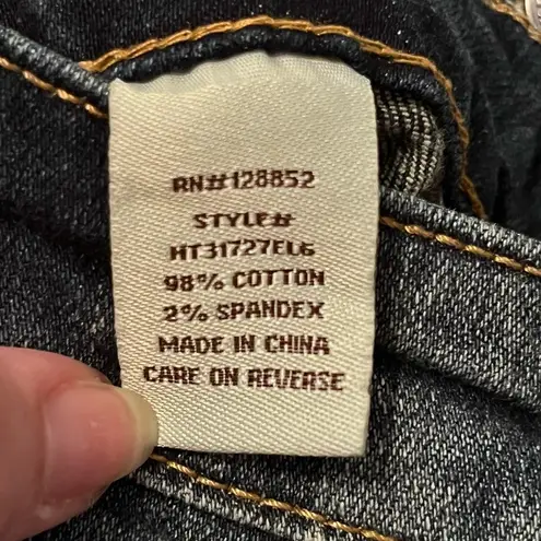 Hot Kiss Women’s Blue Denim Mini Skirt with Button Closure