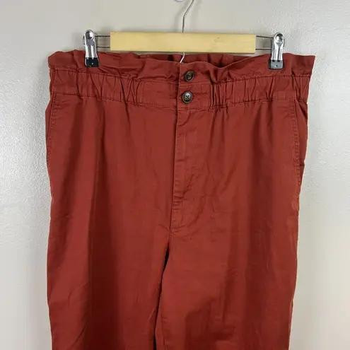 Madewell  Paperbag Tapered Pants Size 10 Burnt Orange High Waist Chino Work