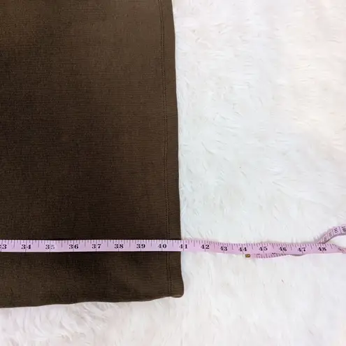 T.LA Ribbed Cutout Bodycon Midi Dress Brown Tank Style Size Small