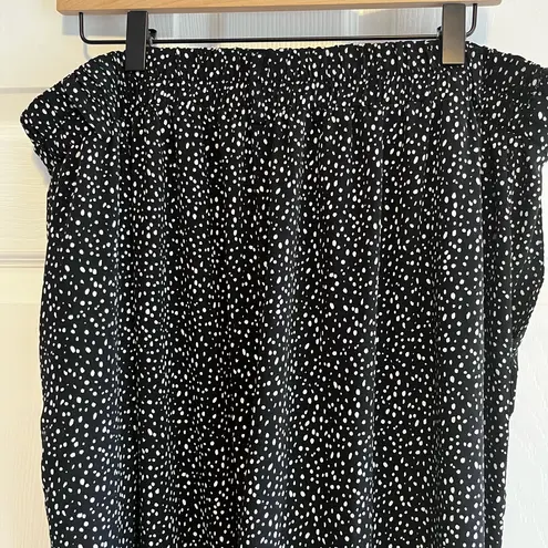 Forever 21  Black Polka Dot Wide Leg Dress Pants 2X