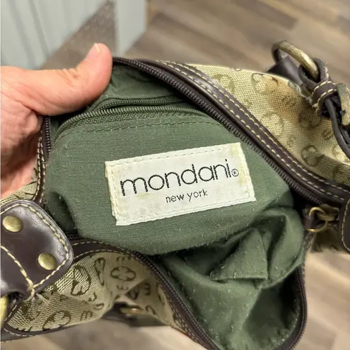 Mondani. Brown and Tan Designer Shoulder Bag