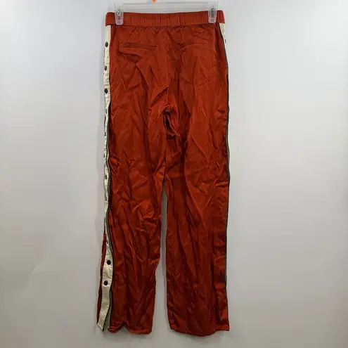 Scotch & Soda Popper Track Tear Away Satin pants rust orange women's S Small