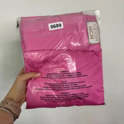 MCM Vintage Pink Monogram Satin Tracksuit Custom Made