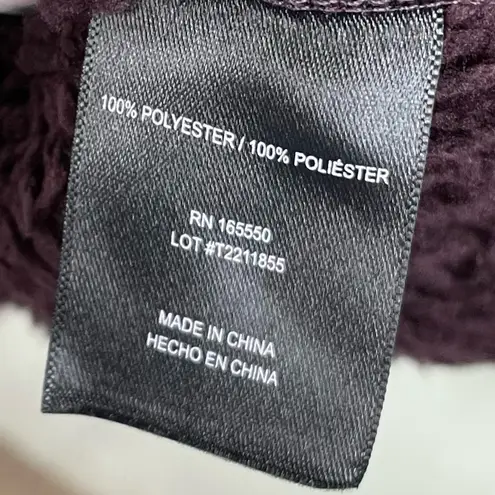 32 Degrees Heat Women's Sherpa Pullover Top Size Small Boysenberry Purple Cozy