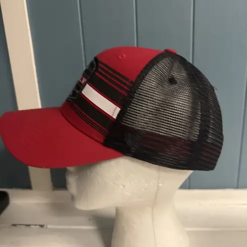 LOT OF 2 UNLV Rebels Baseball Caps Hats Red Black Trucker + White Embroidered