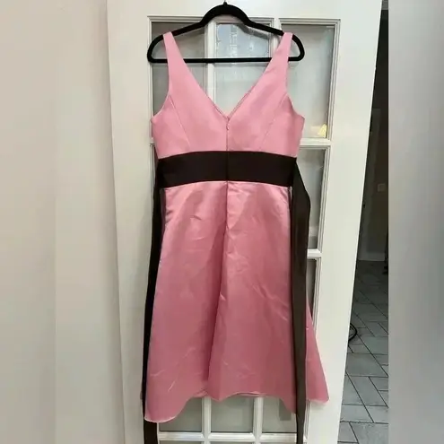 WTOO Watters & Watters In Bloom Pink & Brown Gown Dress Size 12 Cocktail Prom