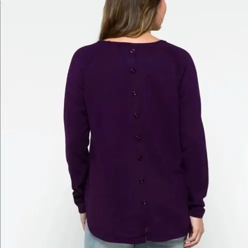 ✨Faith + Zoe Divara Button Back Pullover✨ Blue Size L