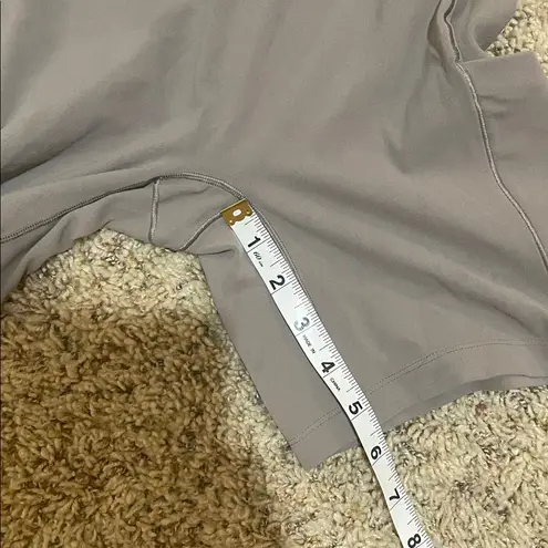 Aritzia TNAction Breathe Icon Romper Zippered High Neck Taupe Size Small Tan