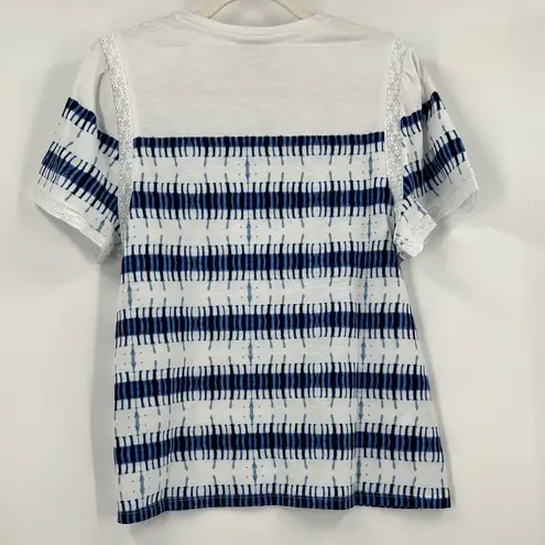 Charter Club Women Tops Petite Cotton Eyelet-Trim Puff-Sleeve Top Size PLNWT