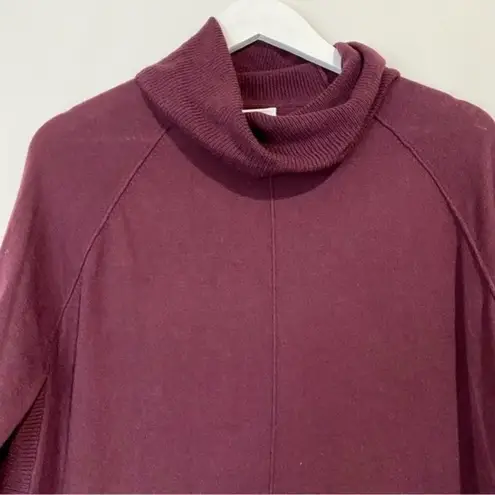Caslon Women’s Cowl Neck Wool Blend Scoop Hem Sweater Purple Size Medium NWT