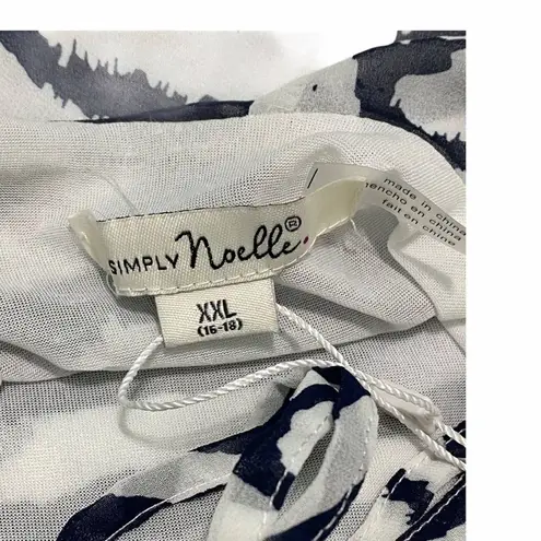 Simply Noelle Wild At Heart Zebra Blouse Blue XXL