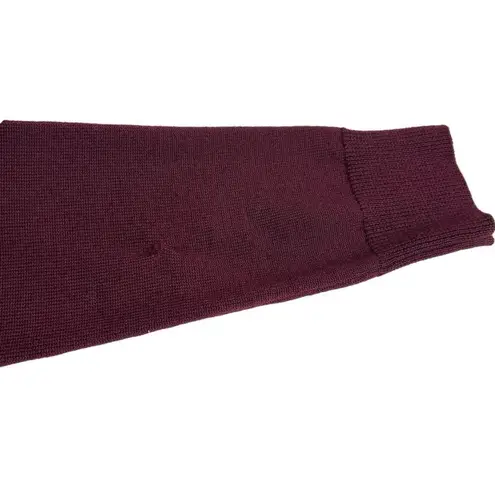 Hobbs London Benita Red Velvet Velour Silk Long Sleeve Sweater Dress Size 6