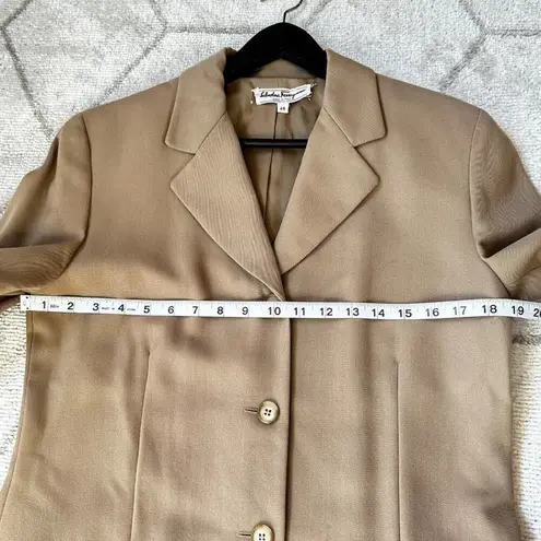 Salvatore Ferragamo COPY - Vintage Tan 3-Button Blazer Bell Sleeve Sz 10
