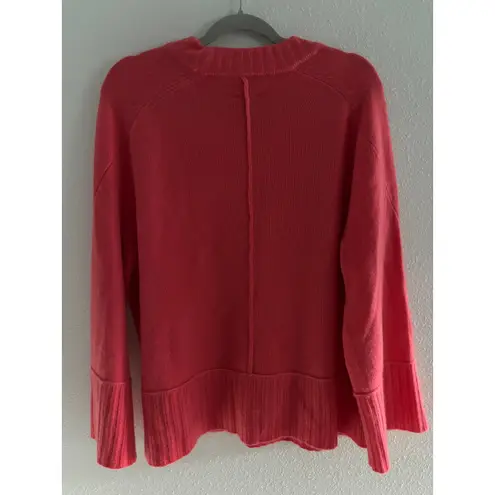 Maeve Cashmere Chandler Sweater Women Small Pink Oversized Bell Sleeve Crewneck