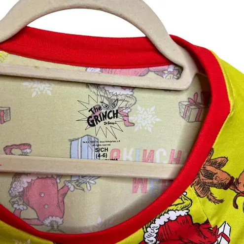 The Grinch Dr. Seuss Sleepwear Pajama Top Womens Small Red Green Christmas Knit