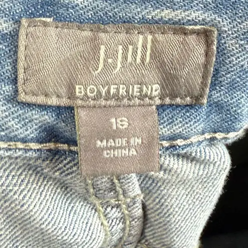 J. Jill Boyfriend Jeans Womens 18 Blue Denim Light Wash Straight Cropped Vintage