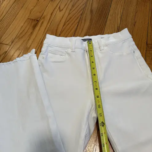 DL1961  Bridget Boot High Rise Instasculpt Crop Performance White Jeans Size 26