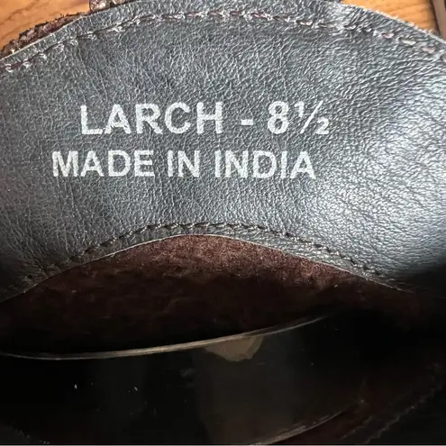 J. Renee Larch Leather Ankle Boots Copper Brown Studded Zip Heel Bootie Size 8.5