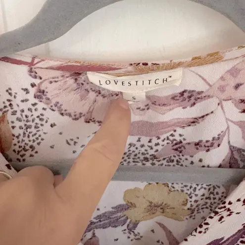 Love Stitch Lorna Tie Front Top Pink