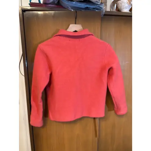 Petite Sophisticate Vintage Coral Sweater Jacket Size S