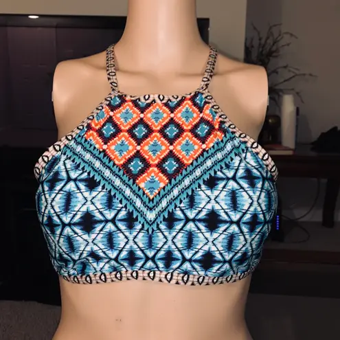 Kenneth Cole Tribe Vibes High Neck Bikini Top