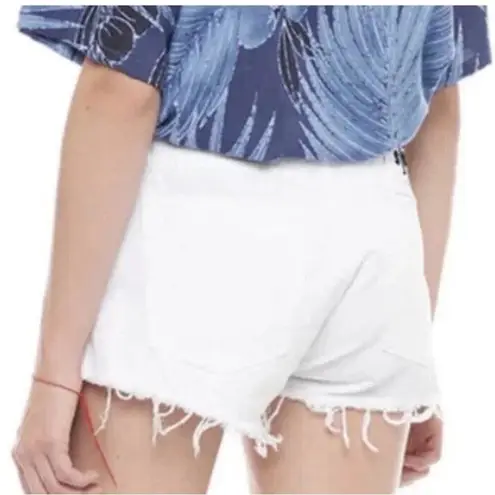 NEW Sandrine Rose Free People White Cut Off Denim Shorts, NWT, Size 24 MSRP $128