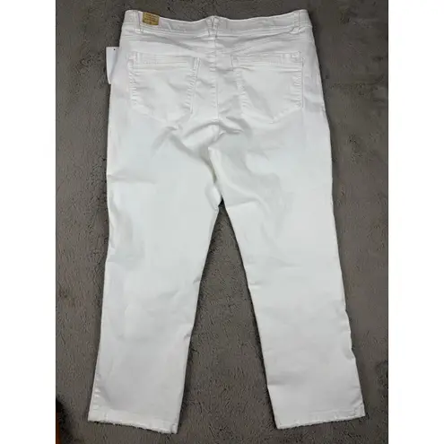 Democracy NWT High Rise Slim Straight White Jeans Size 16 Ab Technology NWT