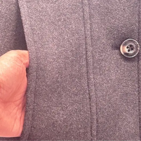 London Fog Womens Peacoat Size 1X Old Money Basic Wool Coat Charcoal Jacket