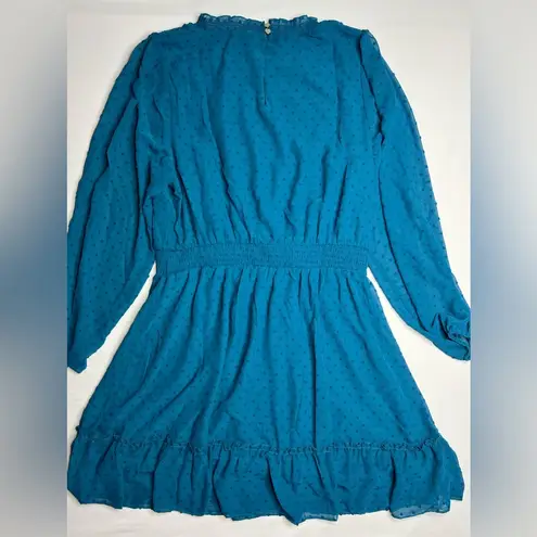 City Chic City‎ Chic Dobby Tiered Blue Mini Dress Womens size 16