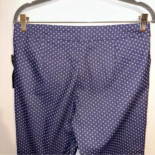 Zac and Rachel blue and white polka dot stretchy denim capris size 6 women 🆕