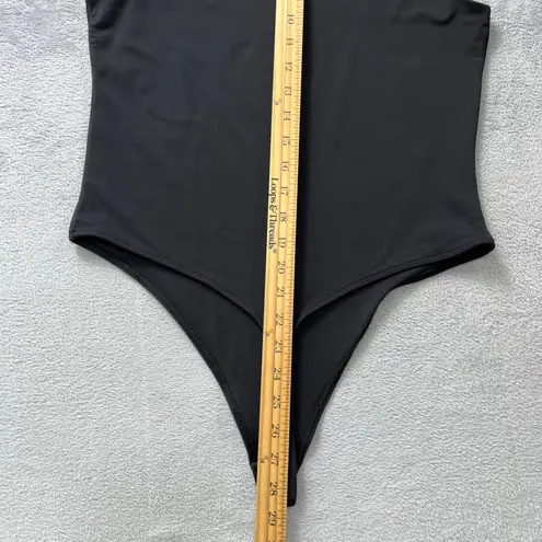 Babaton Black Sleeveless Thong Bodysuit Size S Minimalist Stretch Basic Top