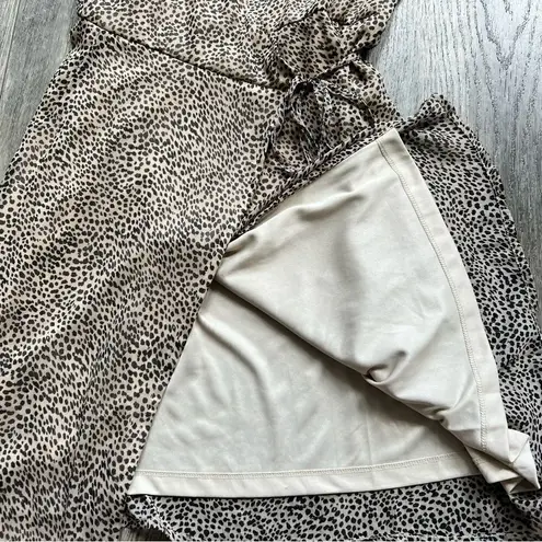 VERO MODA NWT ASOS  Wrap Dress Nomad Lola Leopard Cheetah Sz Medium Animal Print - Image 10