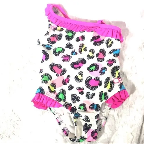 OP  ocean pacific colorful leopard print swimsuit