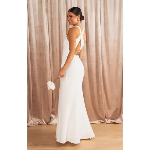 Show Me Your Mumu  Rachel Bridal Maxi Wedding Dress in White Stretch M