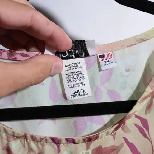 VTG 90s Y2K Floral Maxi Dress Fairy Grunge Retro Pink Floral USA Made L Jody CA Size L