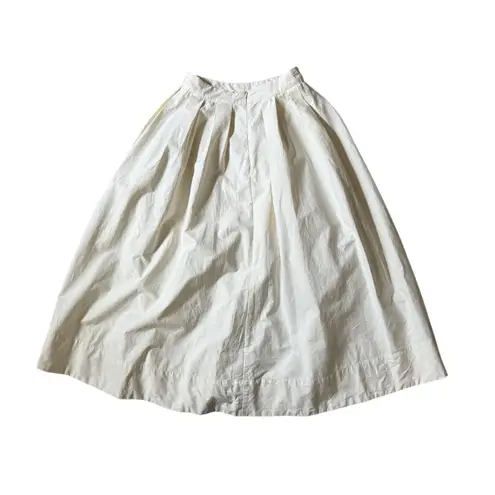 ASTR  Cream Full Flared Poplin Midi Skirt A Line Flowy Size Small Boho