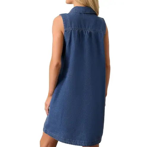 NWT Denim Sleeveless V Neck A
