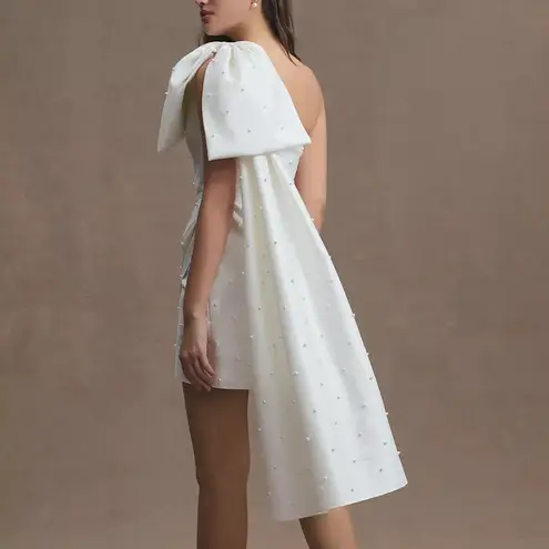 Sachin + Babi  Pippa One-Shoulder Pearl-Embellished Mini Dress