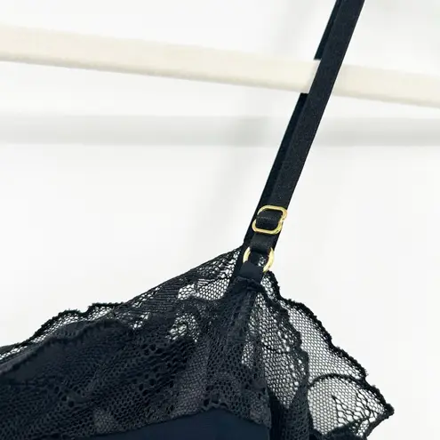 Commando Womens Y2K Whimsigoth Lace Trim Cami Slip Dress Nightie Size M/L Black