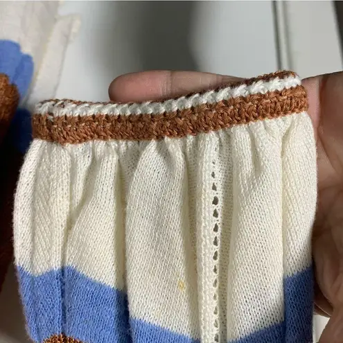 Missoni Multicolor Pointelle Knit, zig zag classic top. 40/4