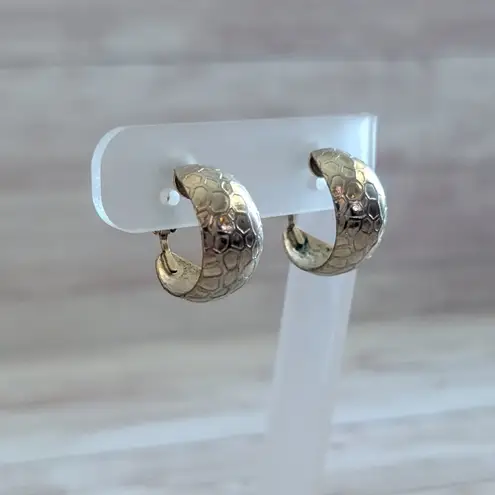 Vintage Clip On Earrings Chunky Hoops