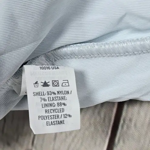 Aerie  One Piece Swimsuit Light Blue Lace Trim Criss Cross Back Size S