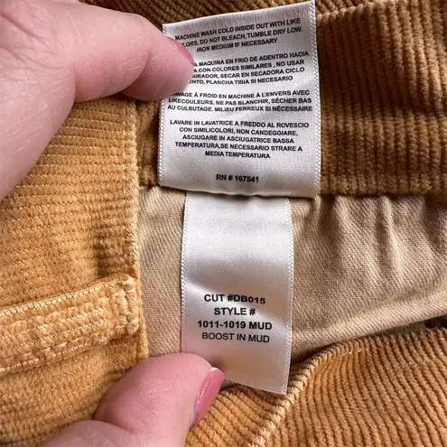 NWT Daily Blue Women's Boost Classic Jean Corduroy Size 27 Brown Straight Leg